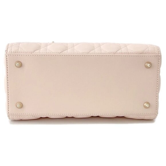 Dior Lady Dior Canage Size Medium Lambskin Powder Pink M0565ONGE_M413 - Picture 3 of 16